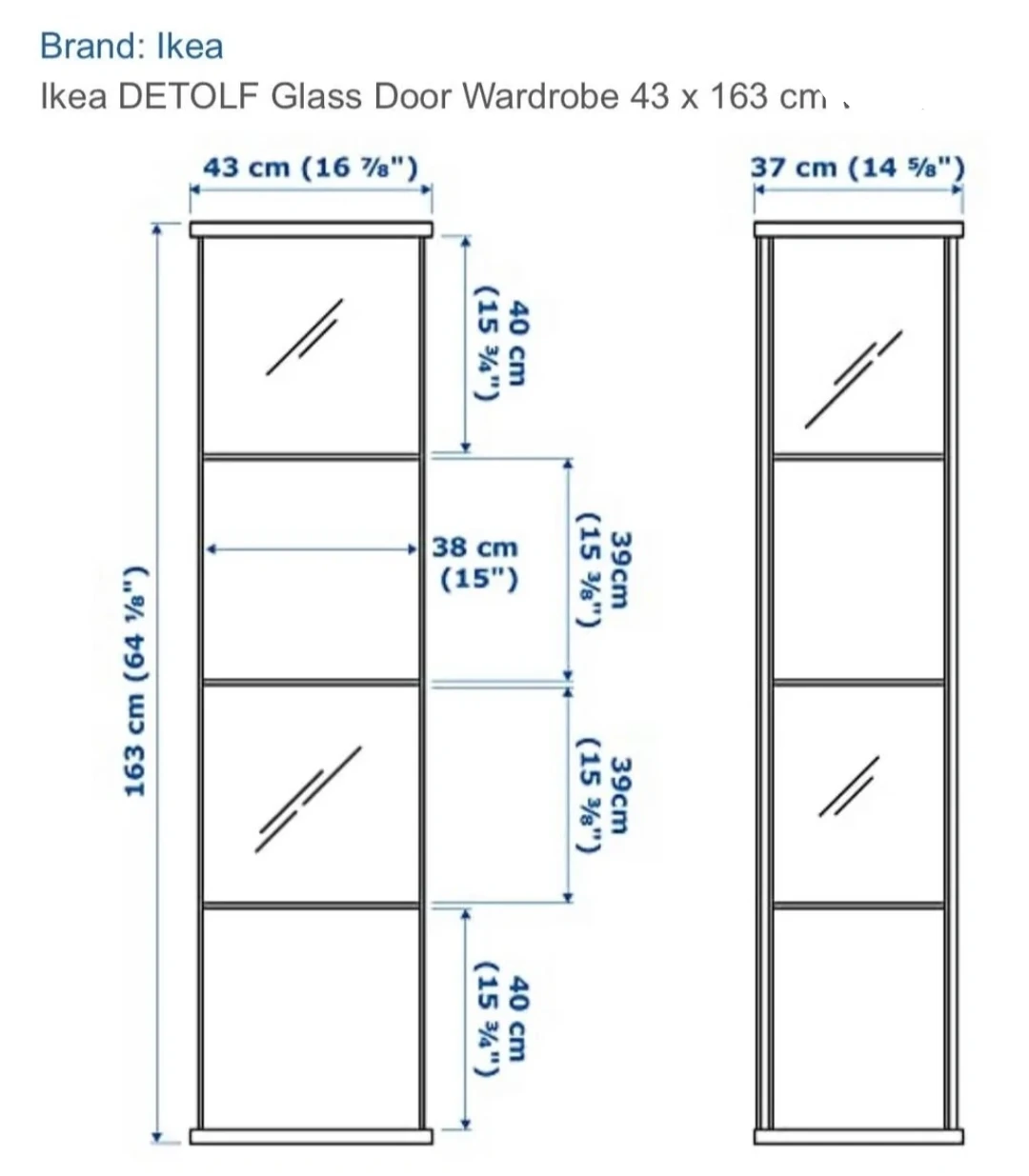 2 Ikea DETOLF glass cabinets with grow lights - photo 2