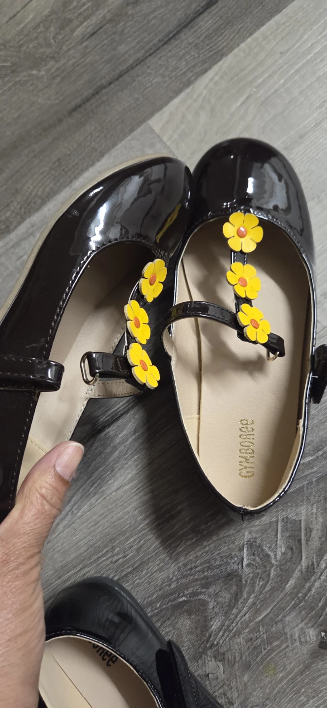 Gymboree Patent Mary Jane Shoes with Flower Detail - photo 2