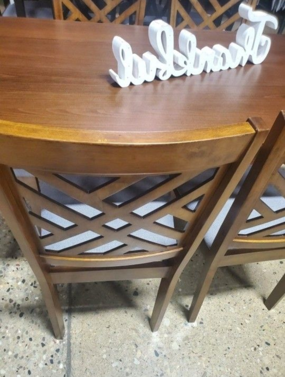 7 pc Wooden Dining Table and Chairs Set - photo 4
