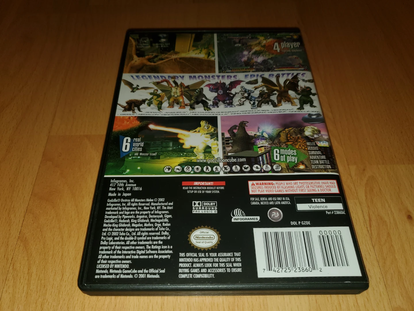 Godzilla Destroy All Monsters Melee Nintendo GameCube Game - photo 3