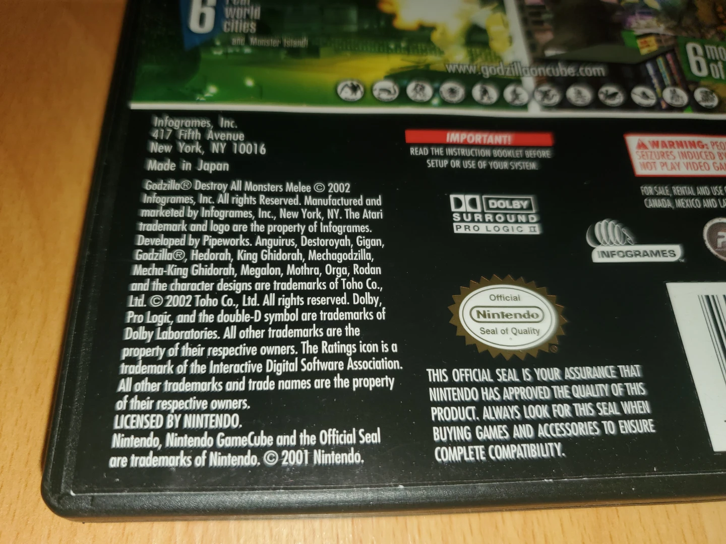 Godzilla Destroy All Monsters Melee Nintendo GameCube Game - photo 4