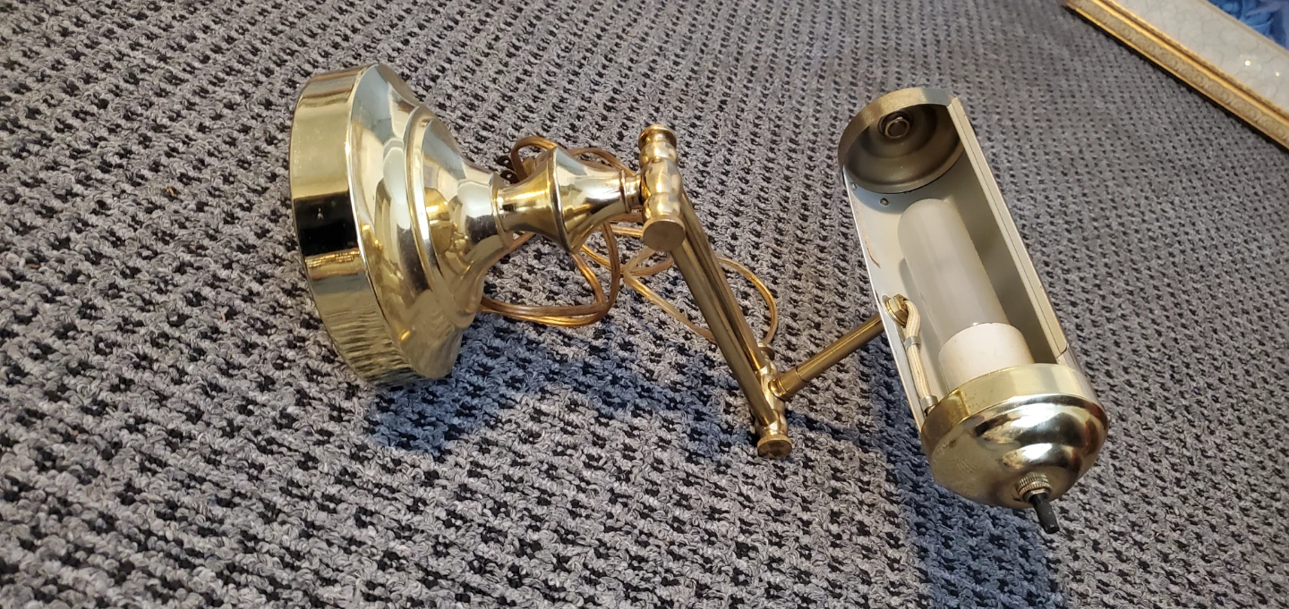 Vintage Brass Piano Desk Lamp - photo 2