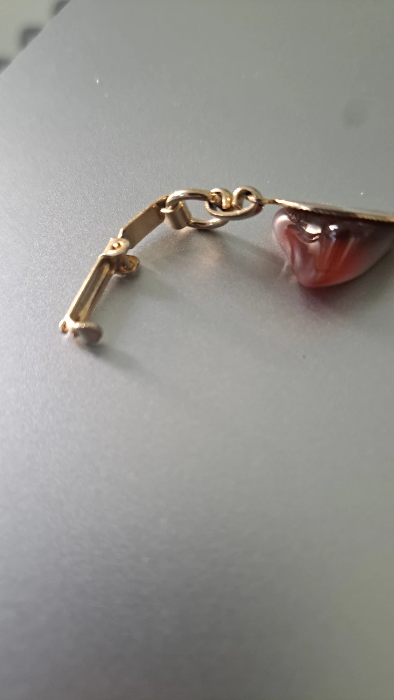 Vintage Amber & Gold Tone Bracelet & earrings - photo 5