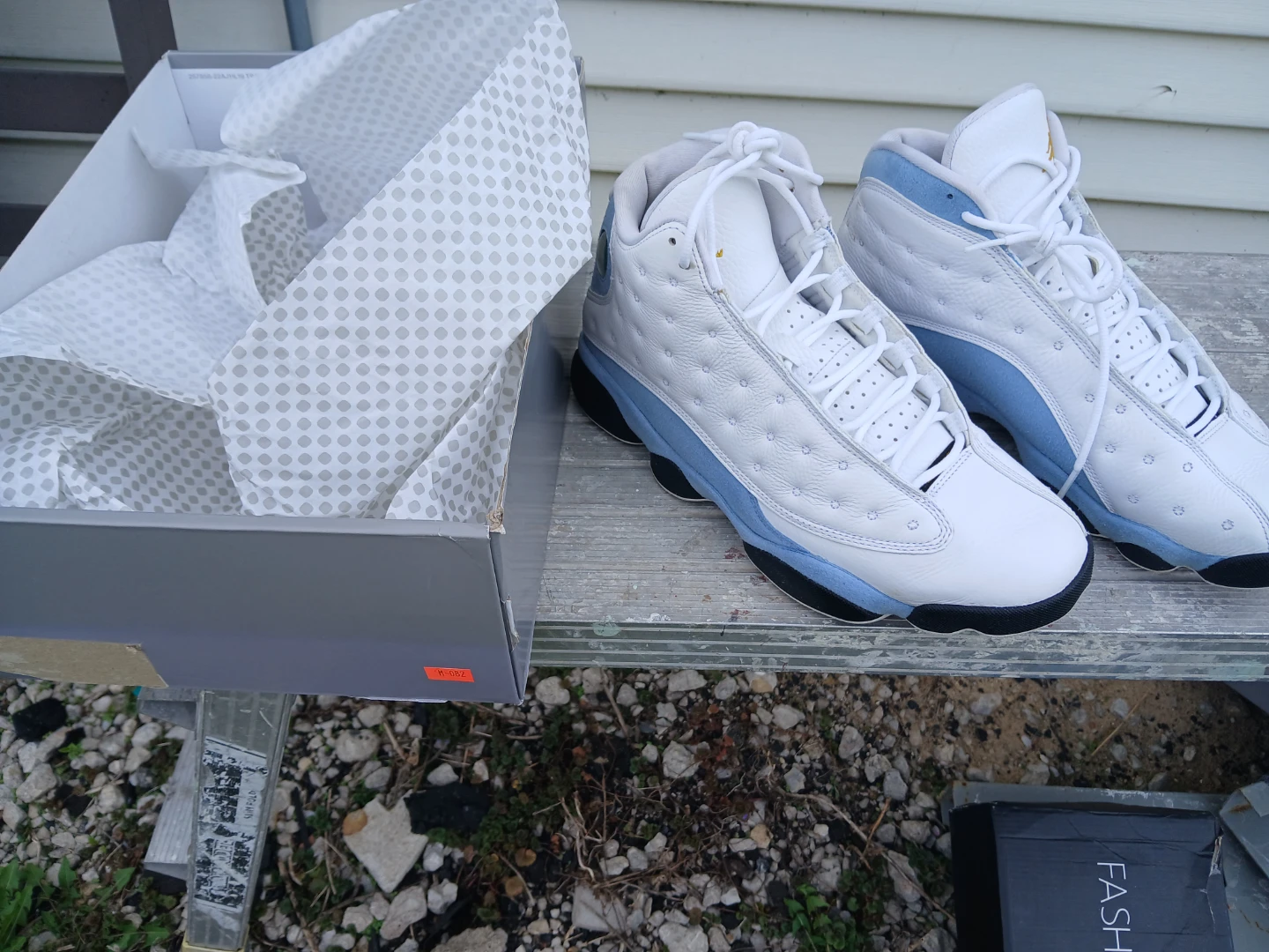Jordan 13 Retro Air Jordan XIII White Blue Sneakers - photo 3