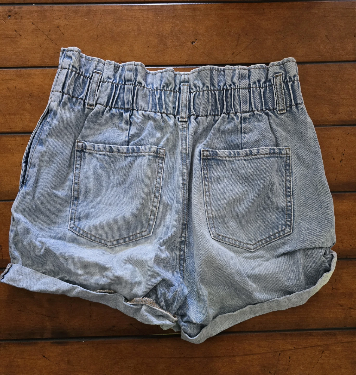 Denim Paperbag Waist Shorts Bluenotes - photo 2