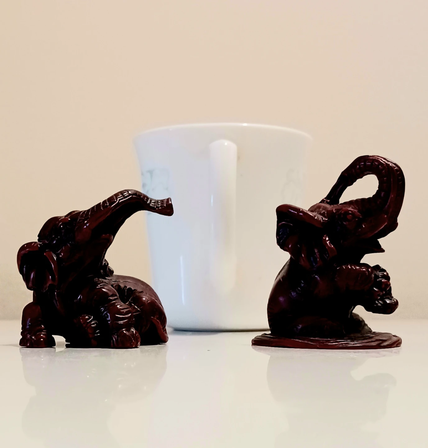Hand Carved Elephant Figurines - photo 4