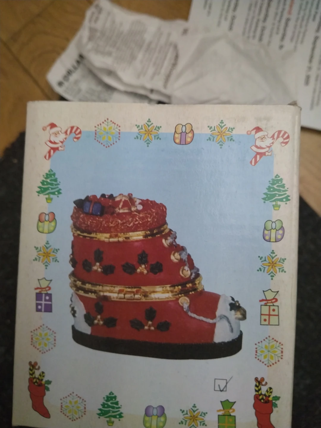 Christmas Boot Trinket Box