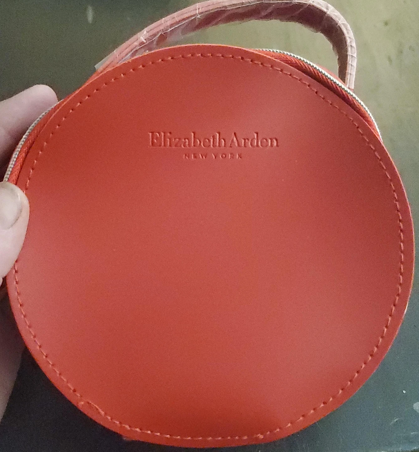 Elizabeth Arden Red Round Cosmetic Bag