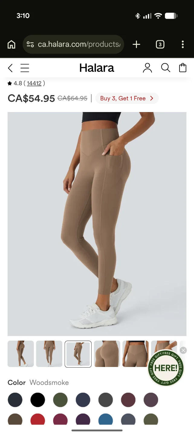 Halara High Waisted Sculpt Leggings Woodsmoke XS - photo 3