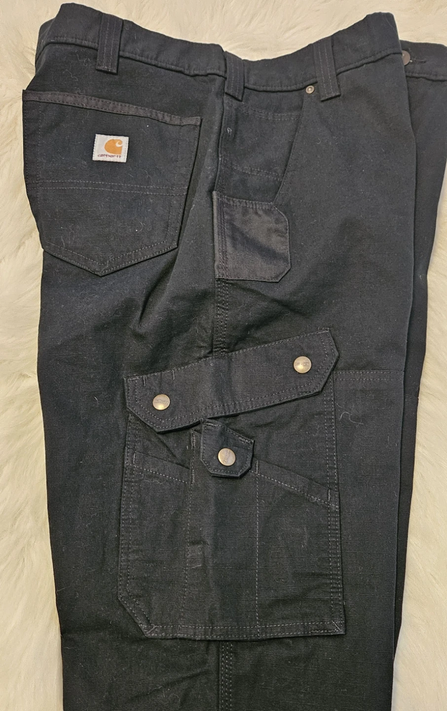 Carhartt Relaxed Fit Black Ripstop Cargo Work Pant 38x32 - photo 3