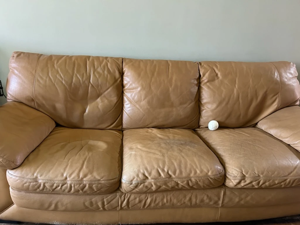 2 Natuzzi Tan Leather Sofas - photo 2