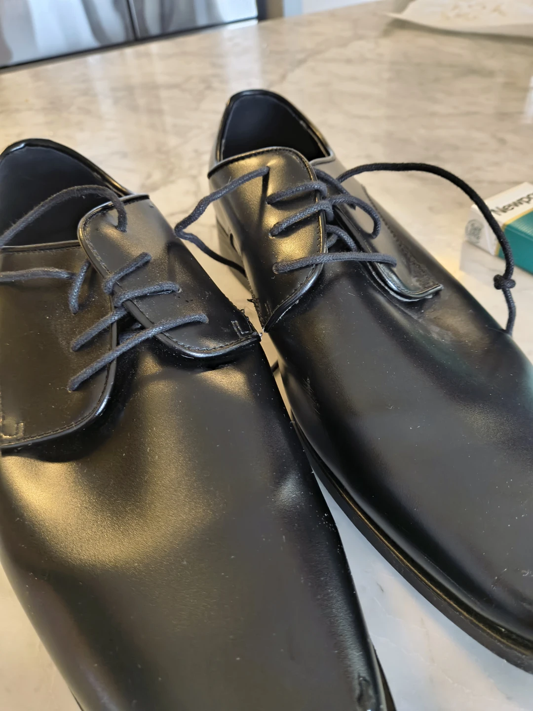 Joseph Abboud Black Leather Dress Shoes Men's 13W