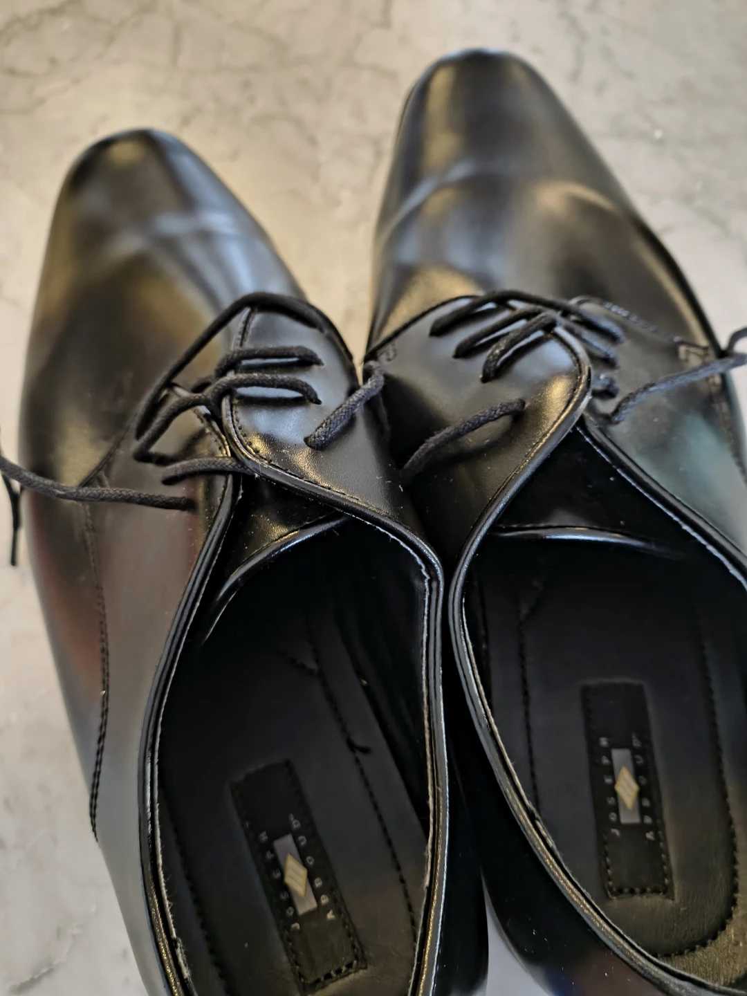 Joseph Abboud Black Leather Dress Shoes Men's 13W - photo 4