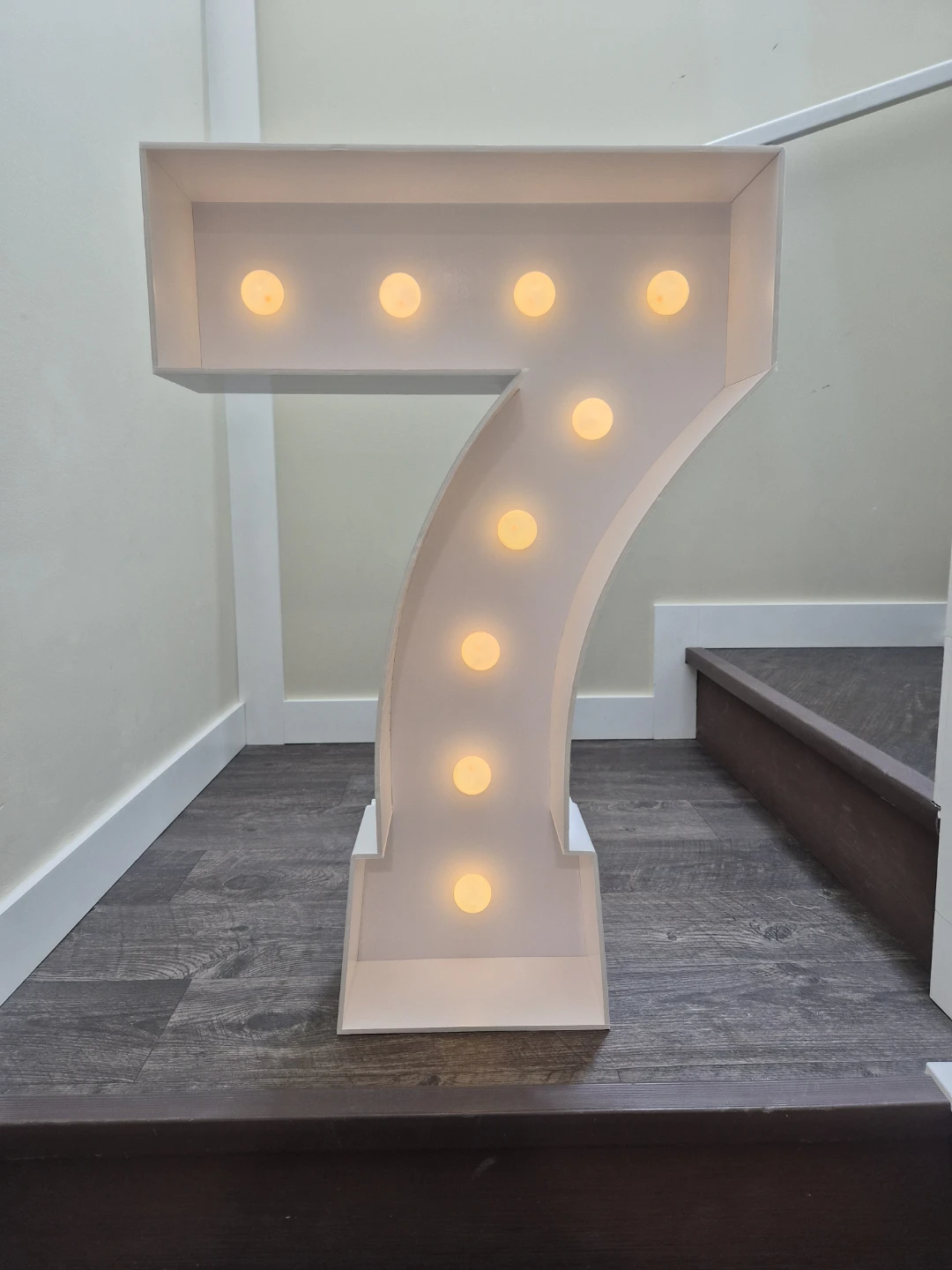 Light Up Number 7 Marquee Sign