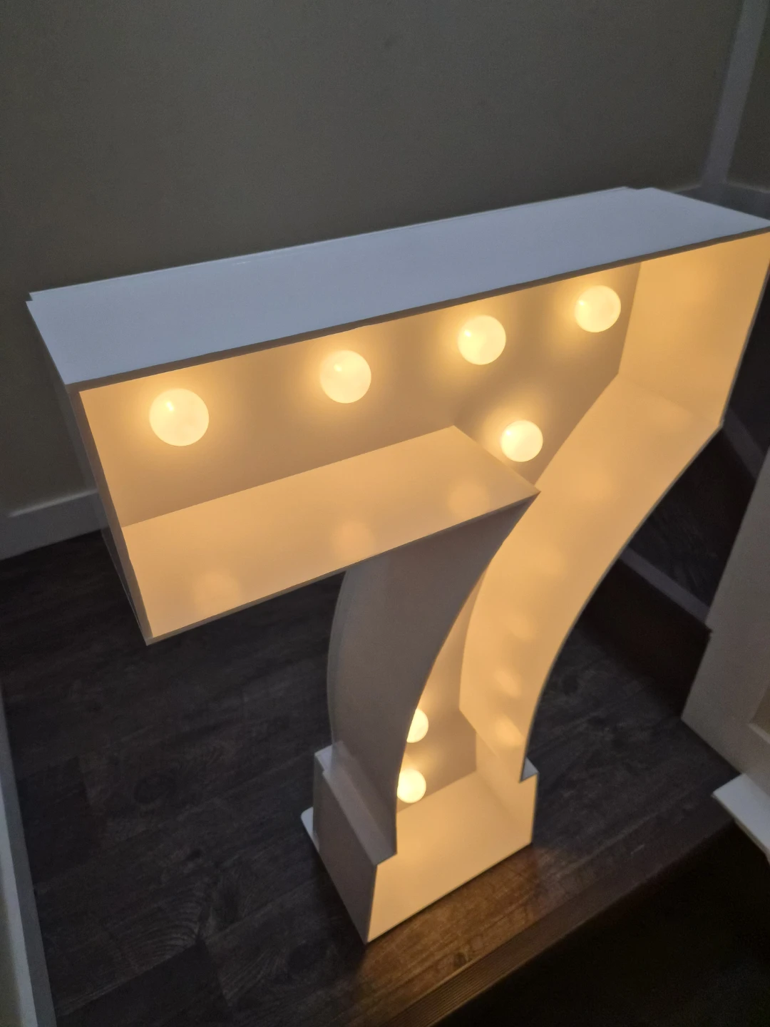 Light Up Number 7 Marquee Sign - photo 4