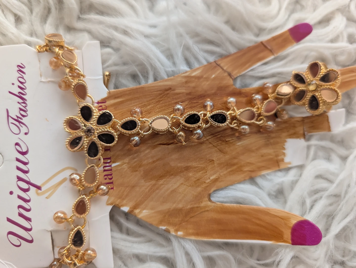 Gold-Tone Bracelet with Ring - photo 5