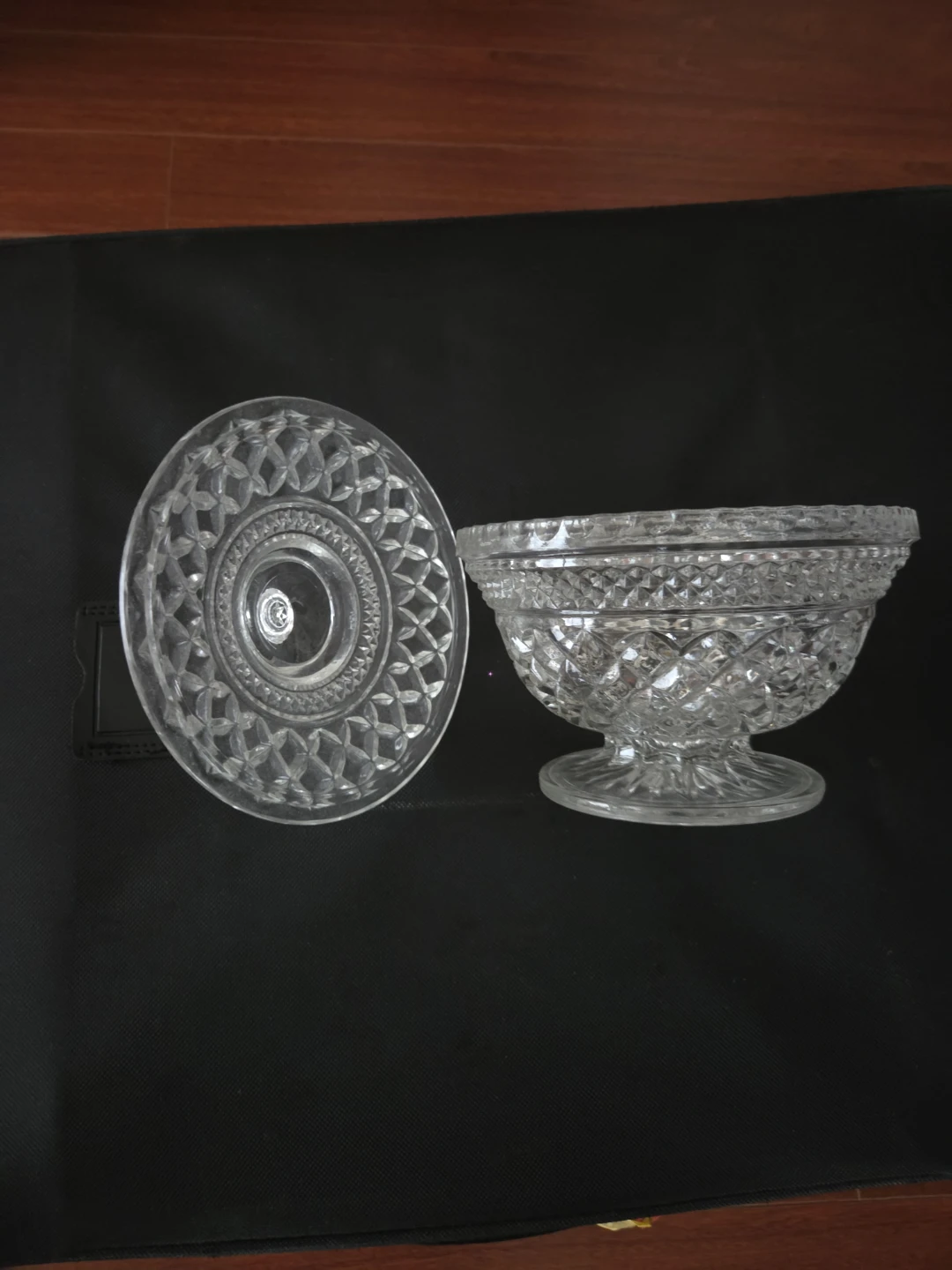 Glass Pedestal Candy Dish with Lid
