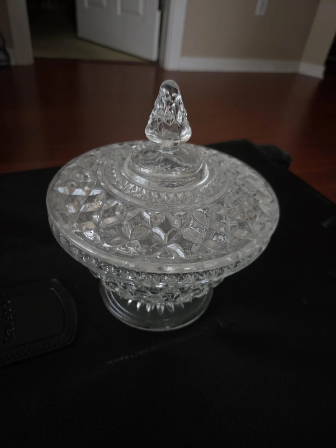 Glass Pedestal Candy Dish with Lid - photo 2