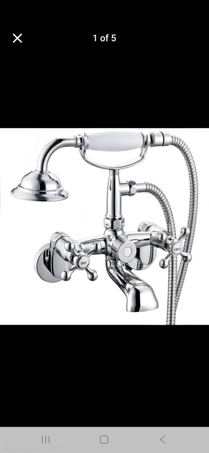 Chrome Bathtub Faucet with Handheld Shower