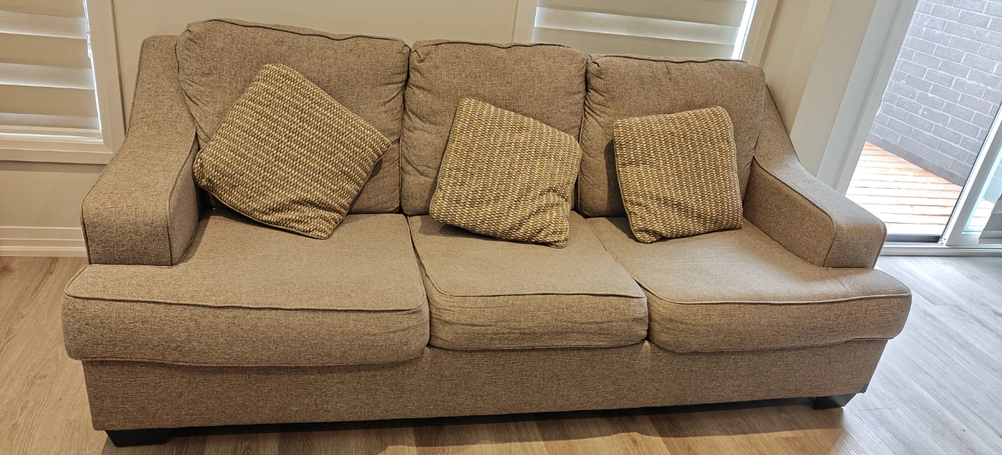 3-Seater Sofa with Throw Pillows