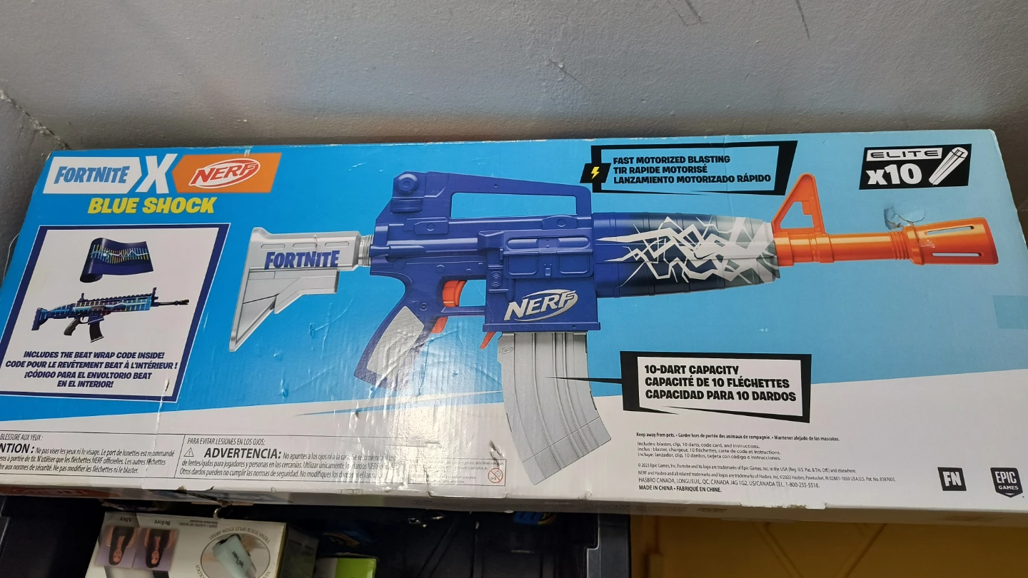 BRAND NEW Nerf Fortnite x Blue Shock Elite Dart Blaster