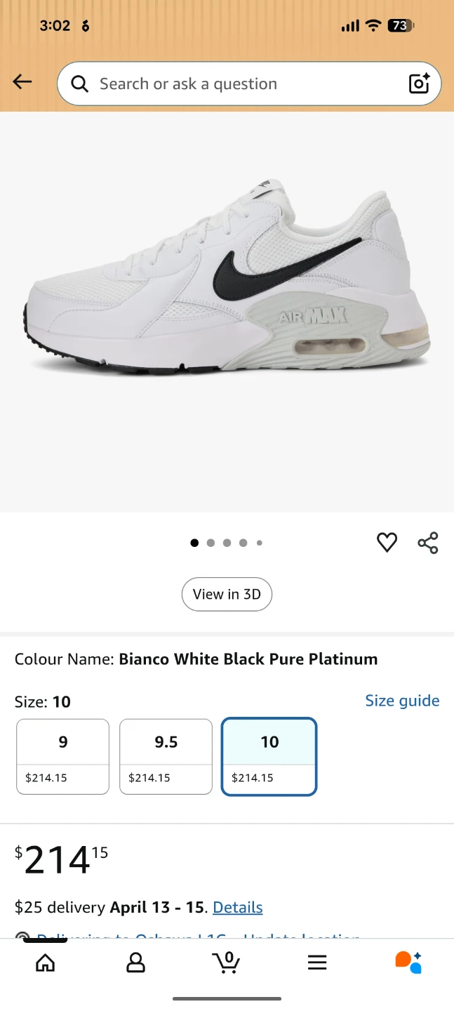 Nike Air Max Excee Men's Shoes - White/Black brand new.