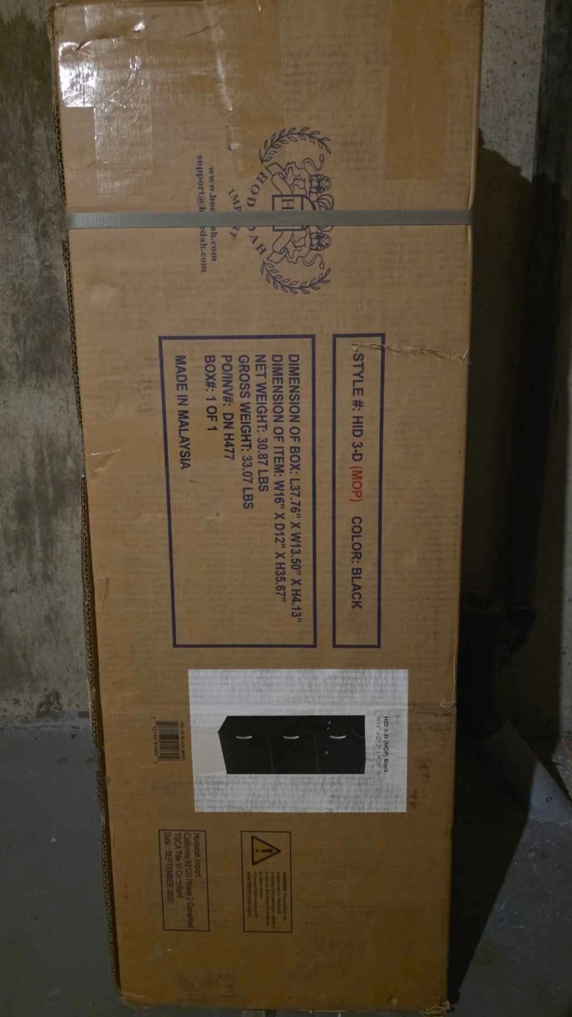 Black 3-Drawer Filing Cabinet