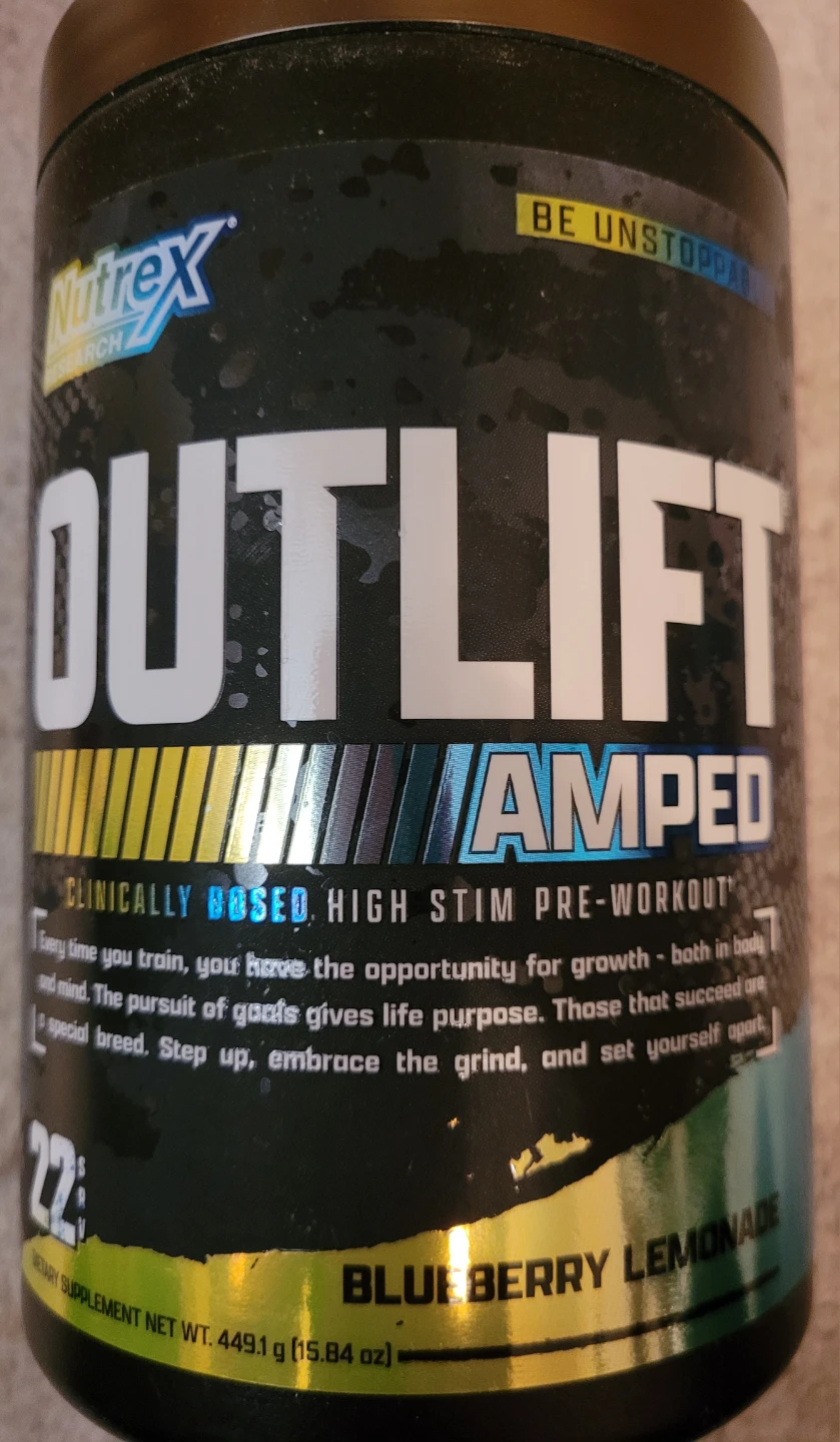 Nutrex Research OUTLIFT AMPED Pre-Workout Blueberry Lemonade - photo 4