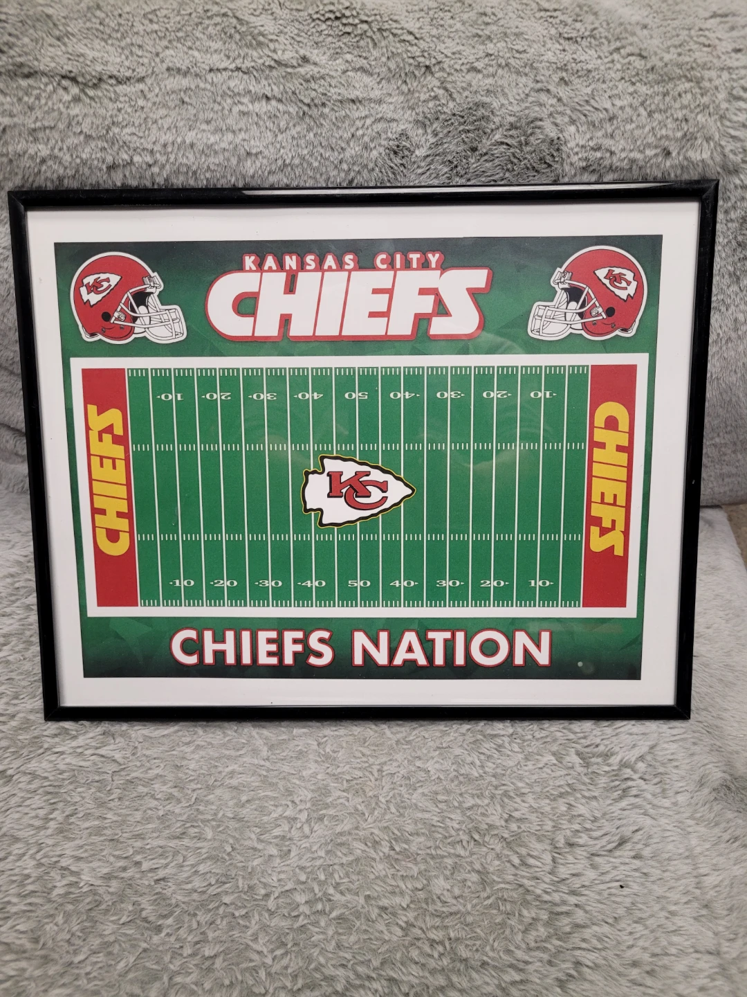Framed Kansas City Chiefs Football Field Wall Art