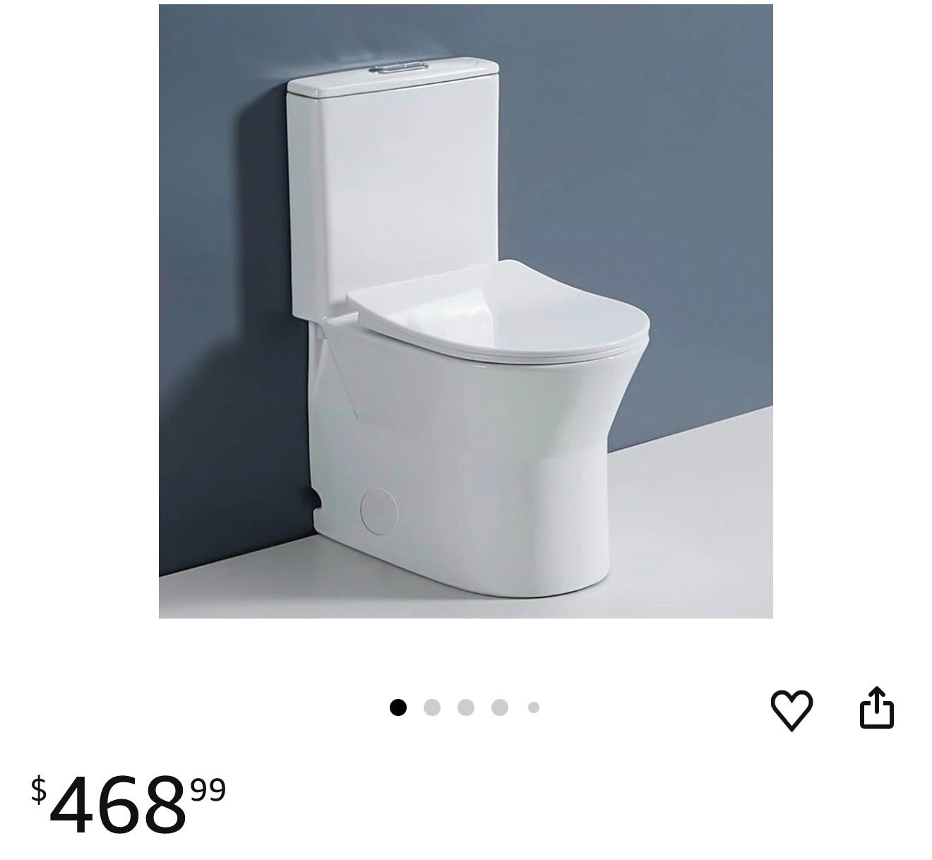 AVESTO White Toilet Bowl with Soft Close Seat