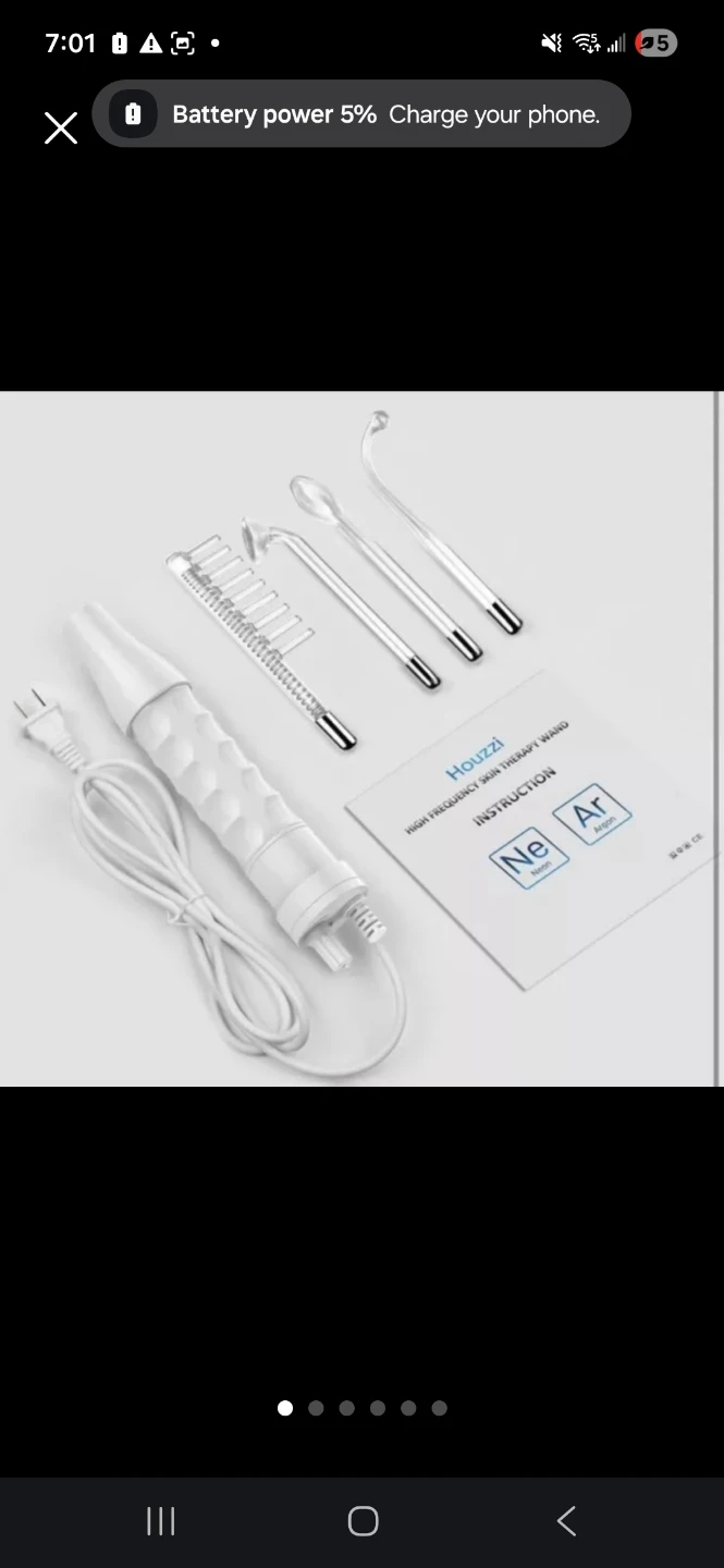 High Frequency Skin Therapy Wand - Neon + Argon Fusion - photo 3