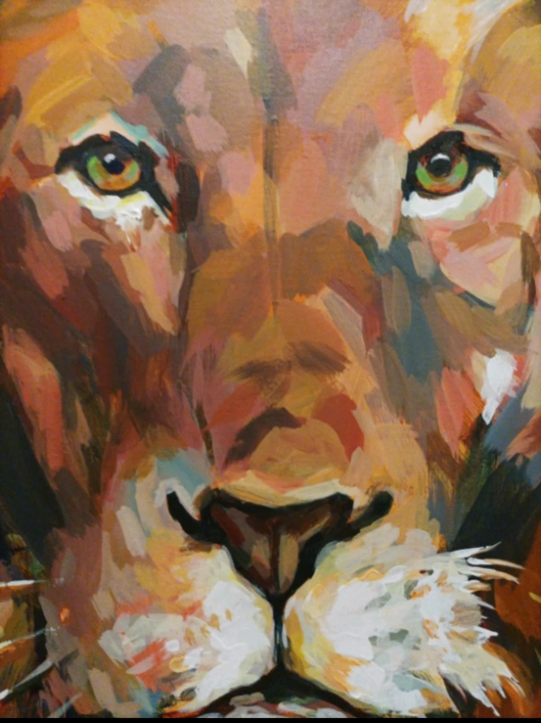 Oil Painting of a Lion 48" by 36" - photo 3