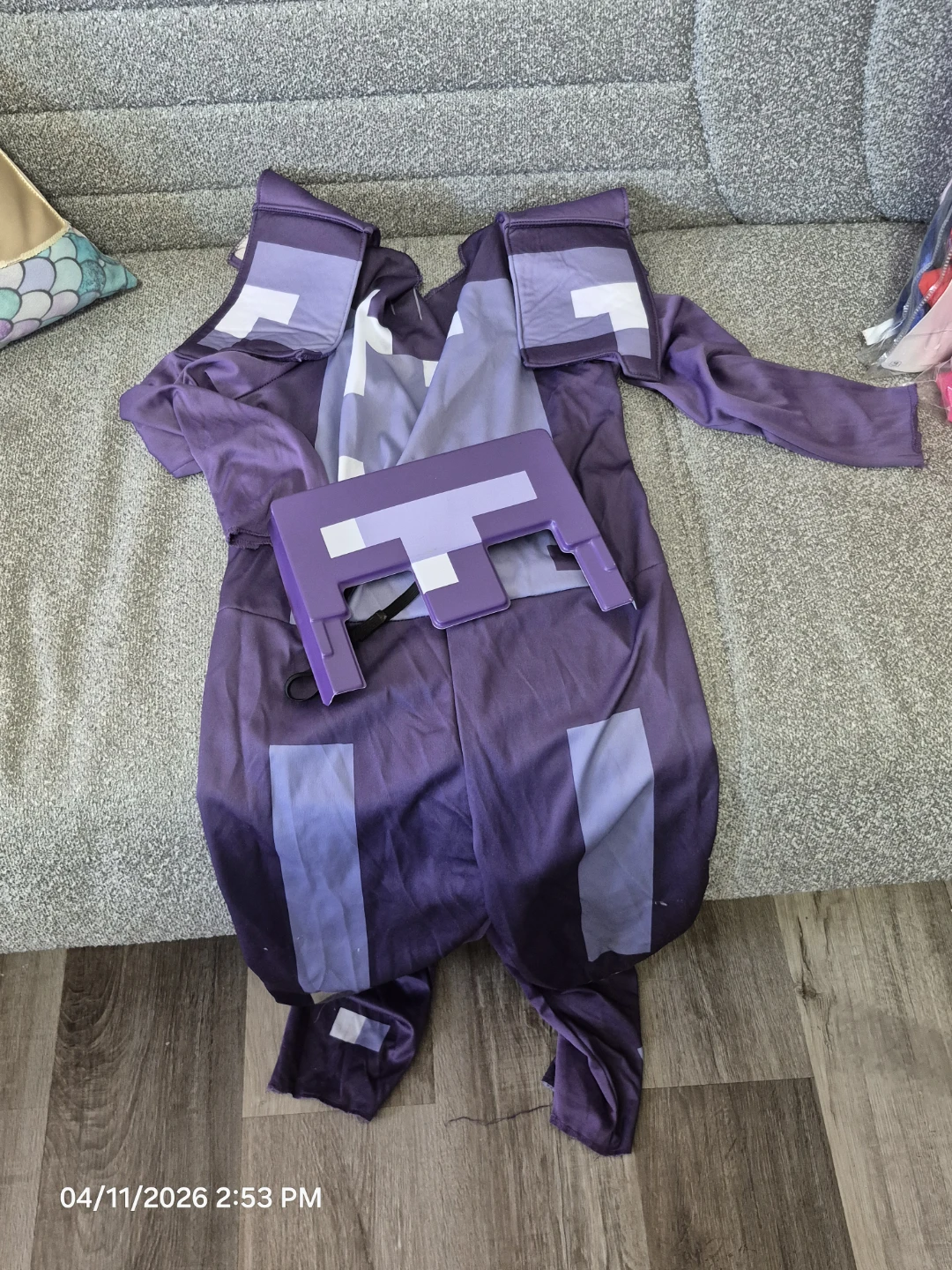 Purple Minecraft Costume Mask