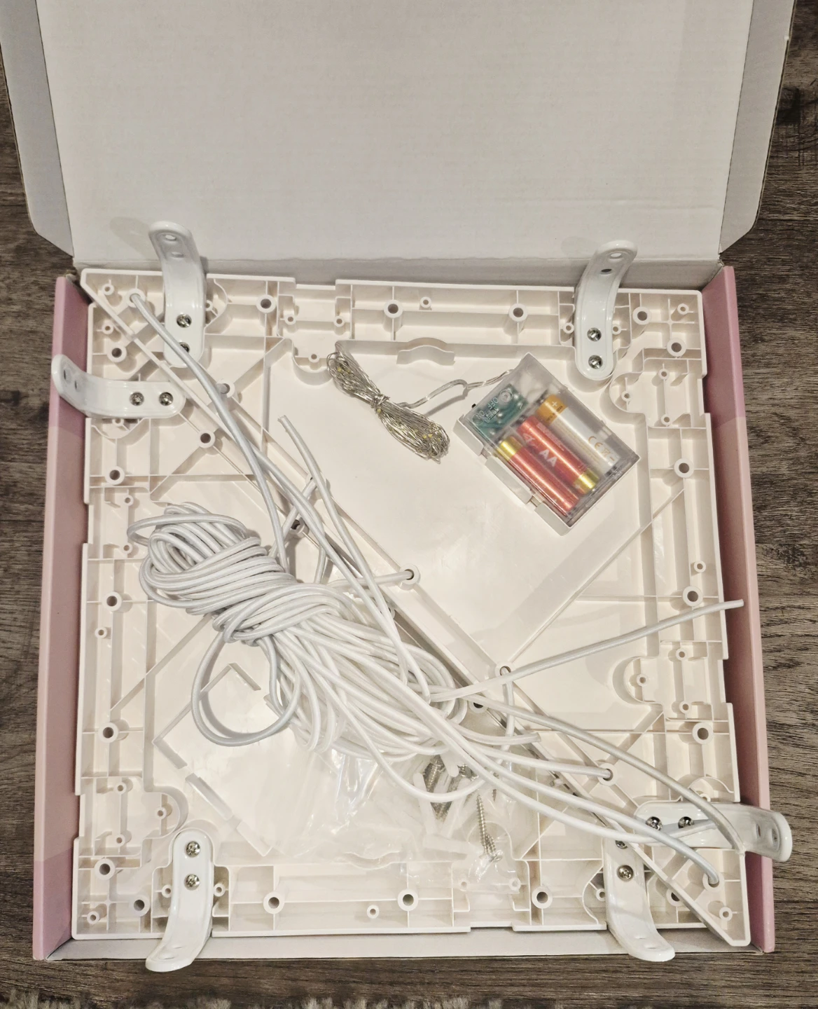 Corner Stuffed Animal Storage Organizer with fairy lights - photo 5