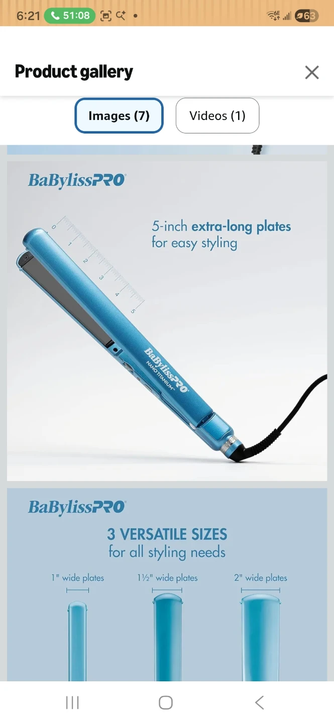 BaBylissPRO Nano Titanium & Ceramic Flat Iron 2" Wide - photo 3