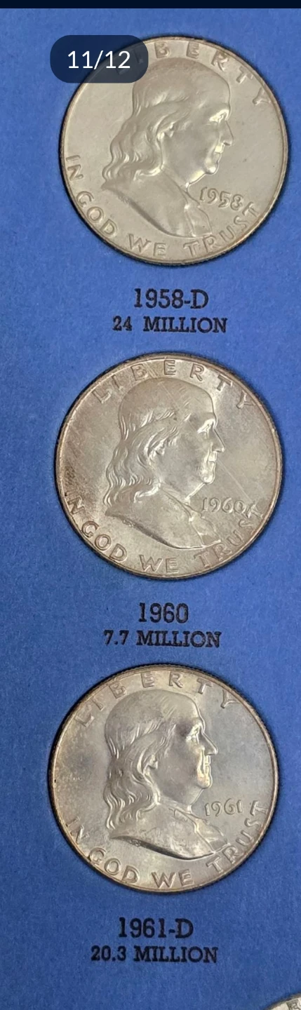 Benjamin Franklin Half Dollar Coin Collection - photo 2
