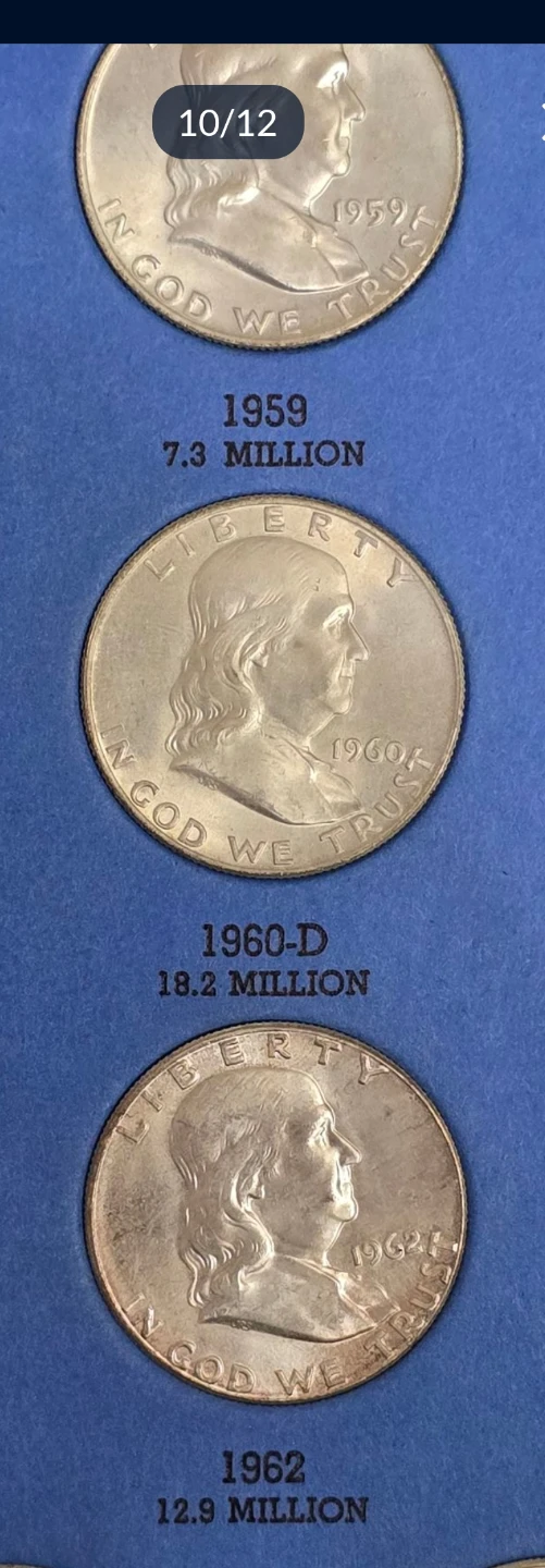 Benjamin Franklin Half Dollar Coin Collection - photo 3