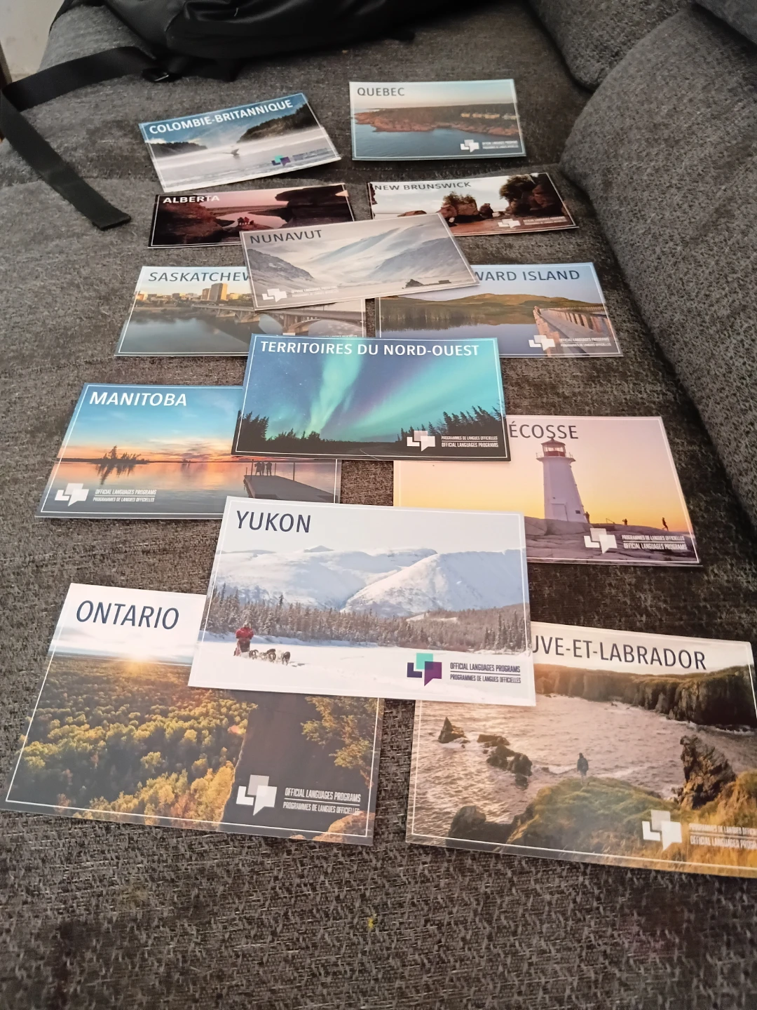 Set of Canadian Province and Territory Postcards