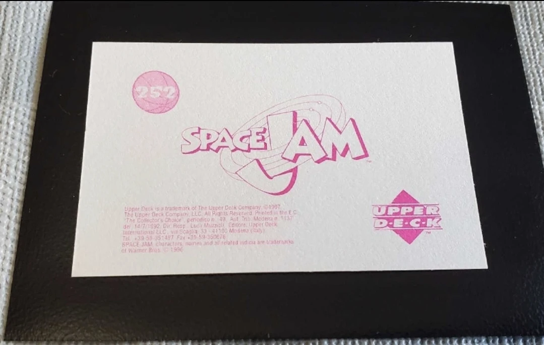 1996 UD Michael Jordan space jam refractor sticker 252 - photo 4