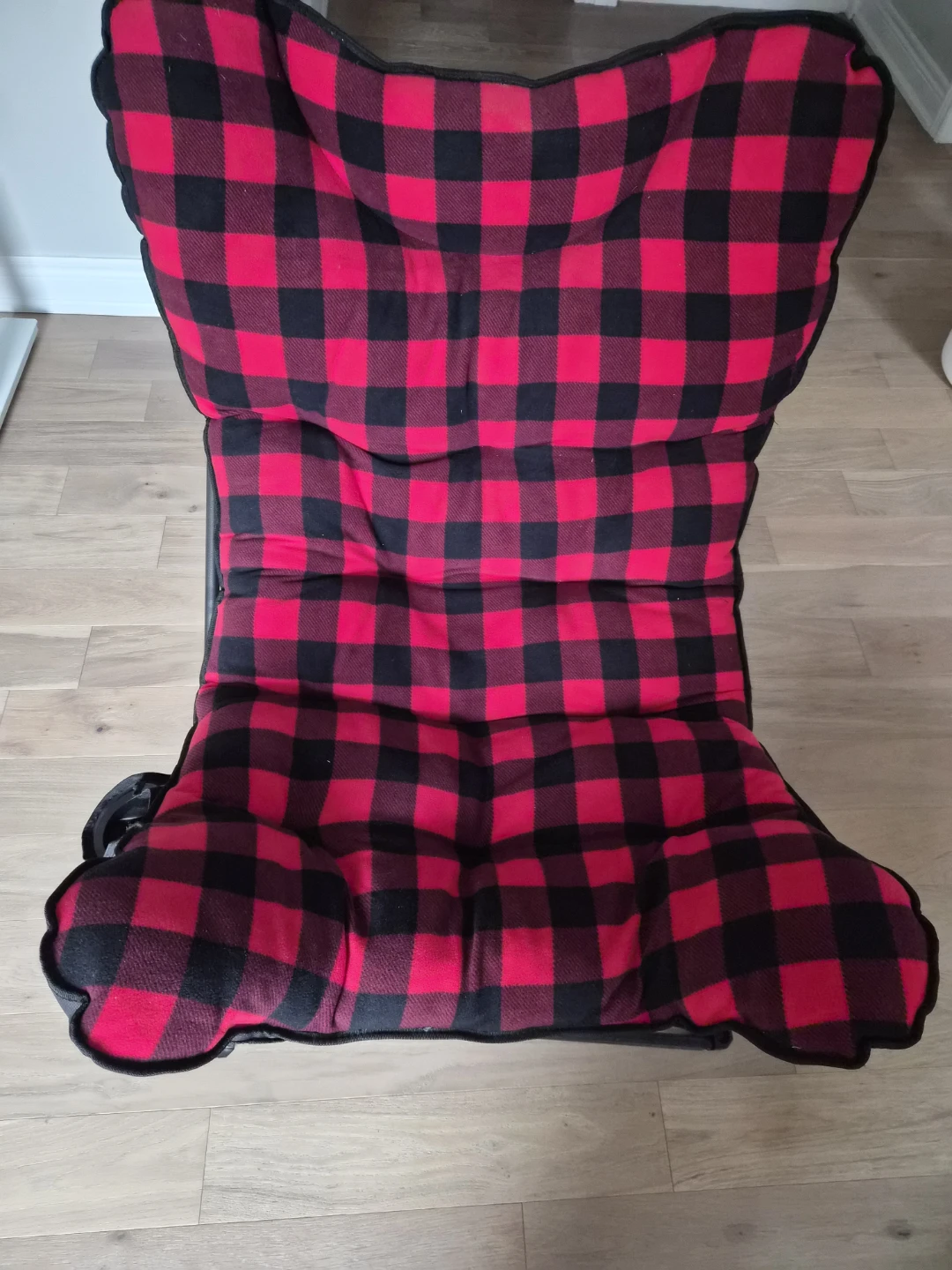 RIO Folding Camp Chair with Cup Holder - Red Plaid