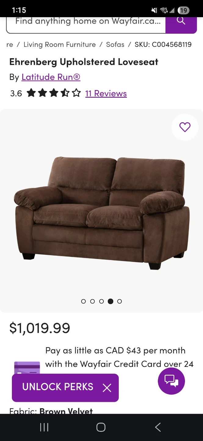 Latitude Run Ehrenberg Upholstered Loveseat - photo 2