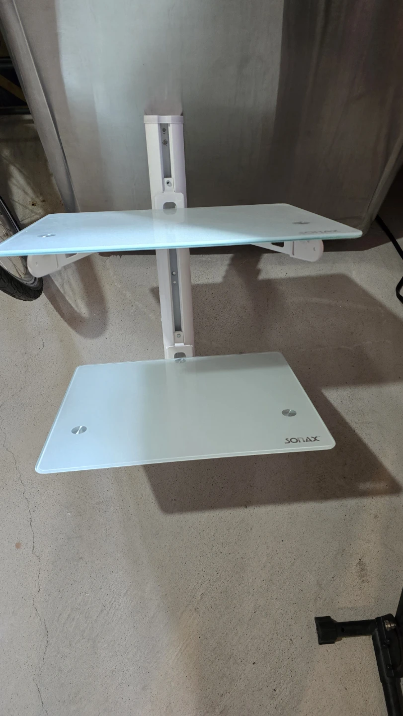SONAX White Glass 2-Tier Shelf Unit - photo 2