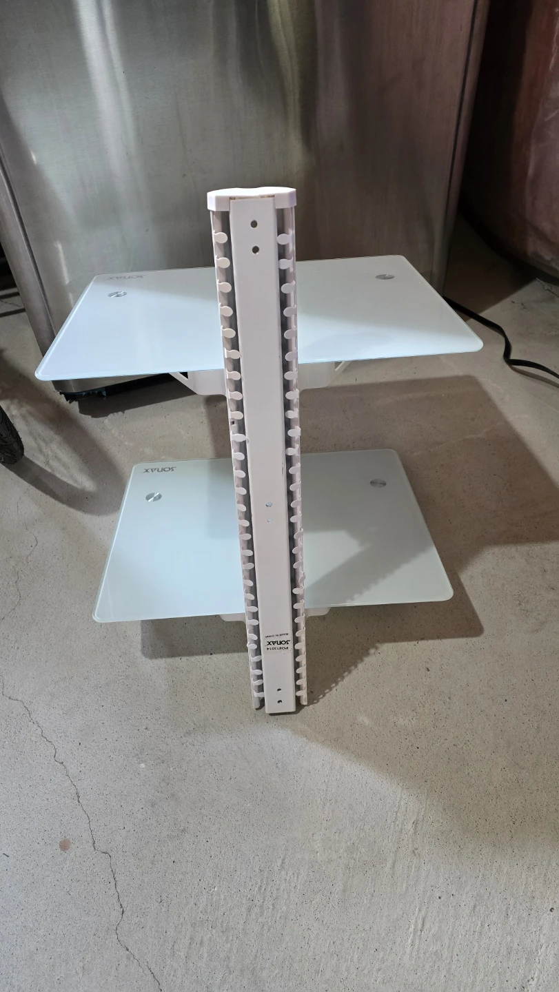 SONAX White Glass 2-Tier Shelf Unit - photo 3