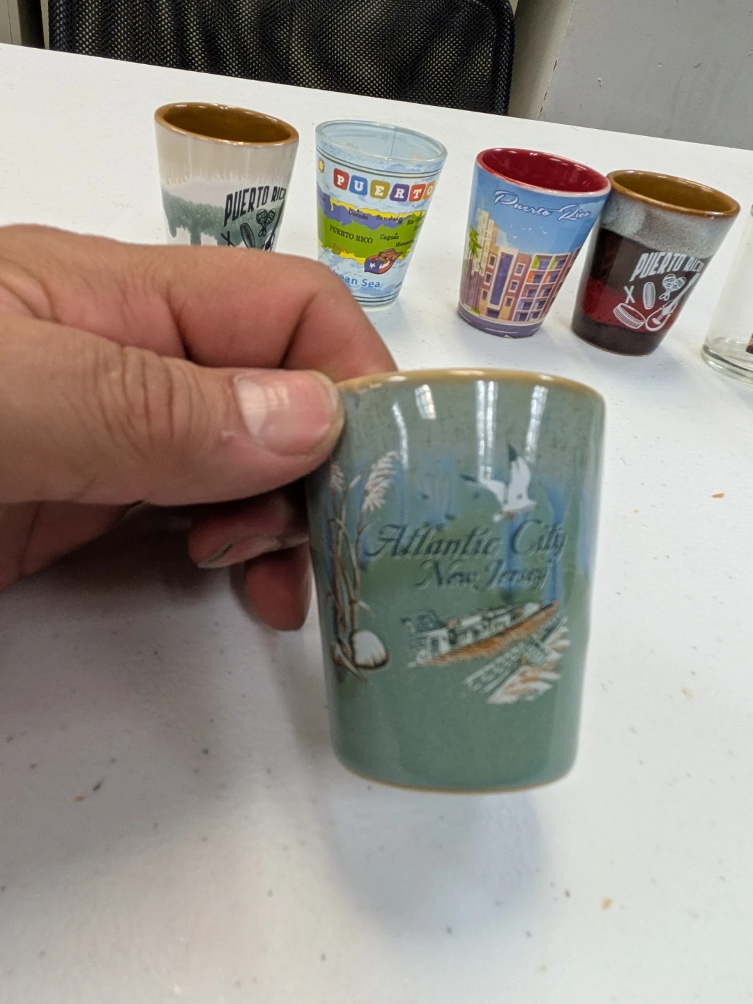 Lot of 8 Souvenir Shot Glasses - Puerto Rico & Atlantic City 🌱 - photo 2