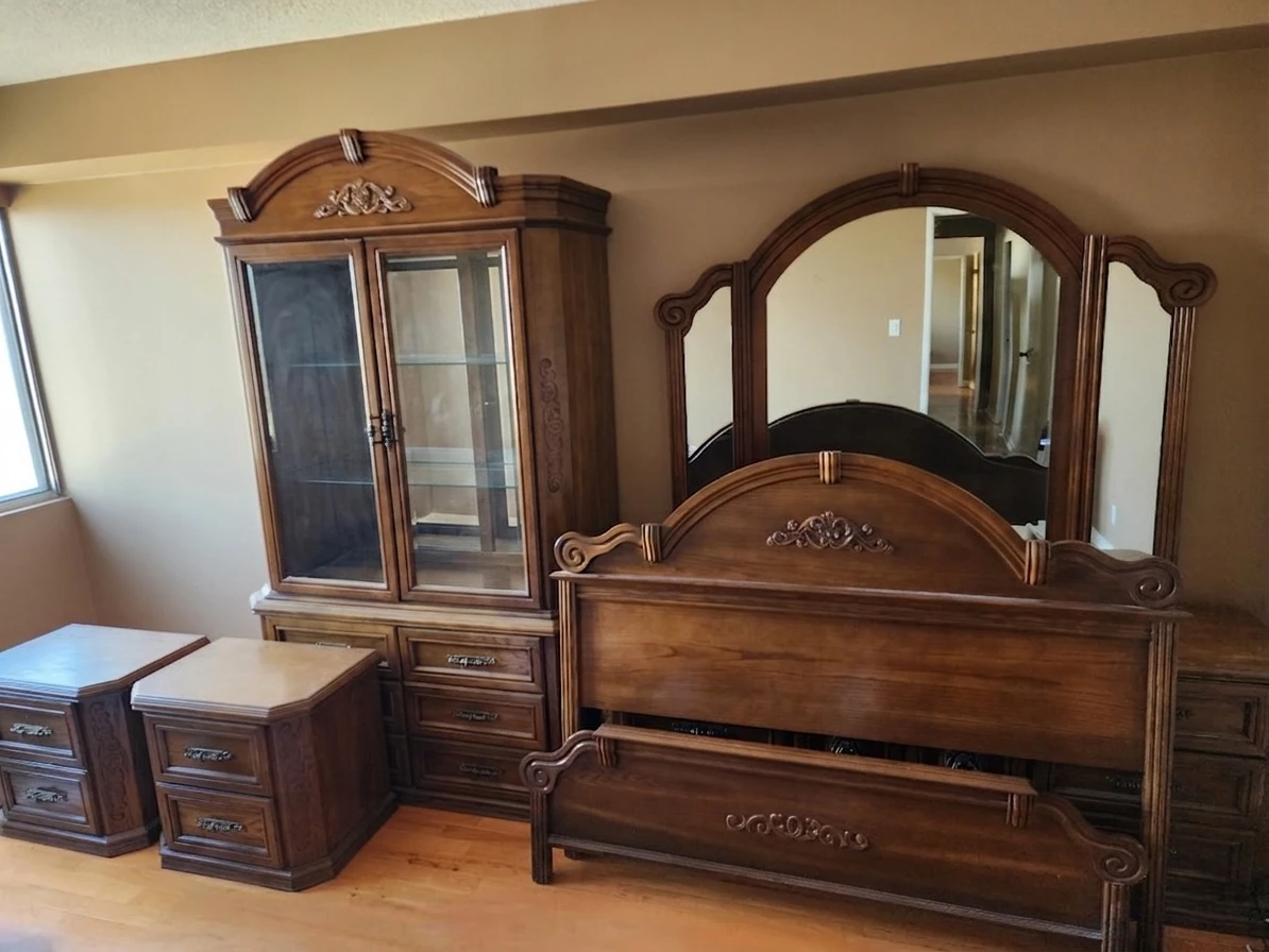 Bedroom Set - Headboard, Mirror, Dresser, and Cabinet