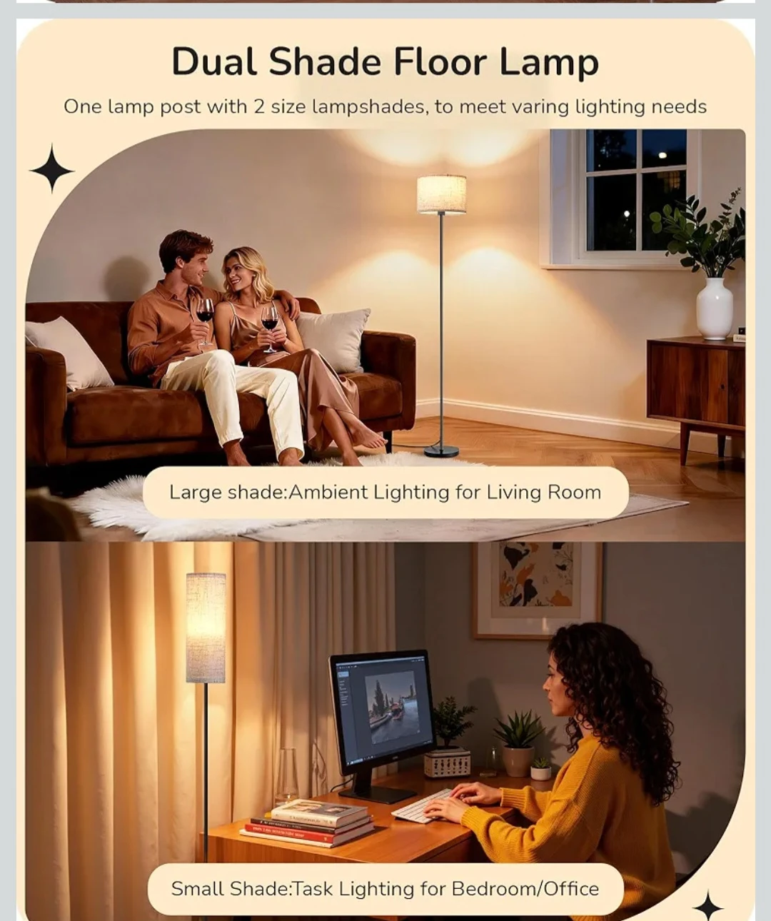 Dual Shade Floor Lamp - photo 2