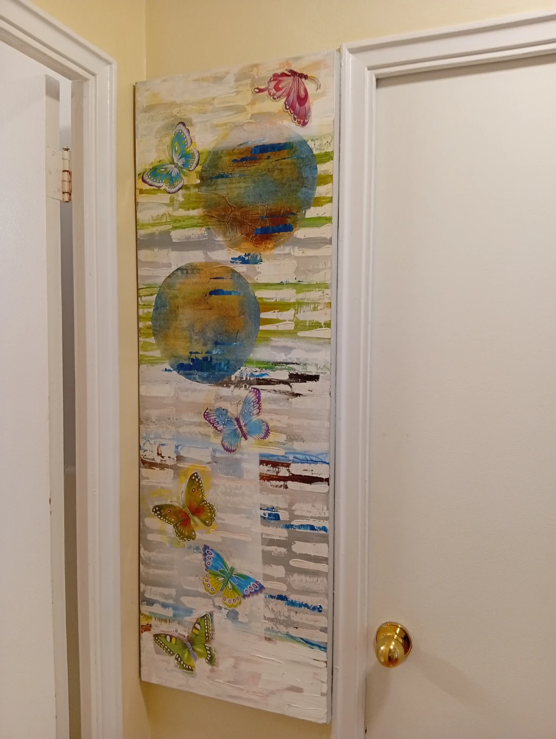 Textured Wall Art with Butterflies