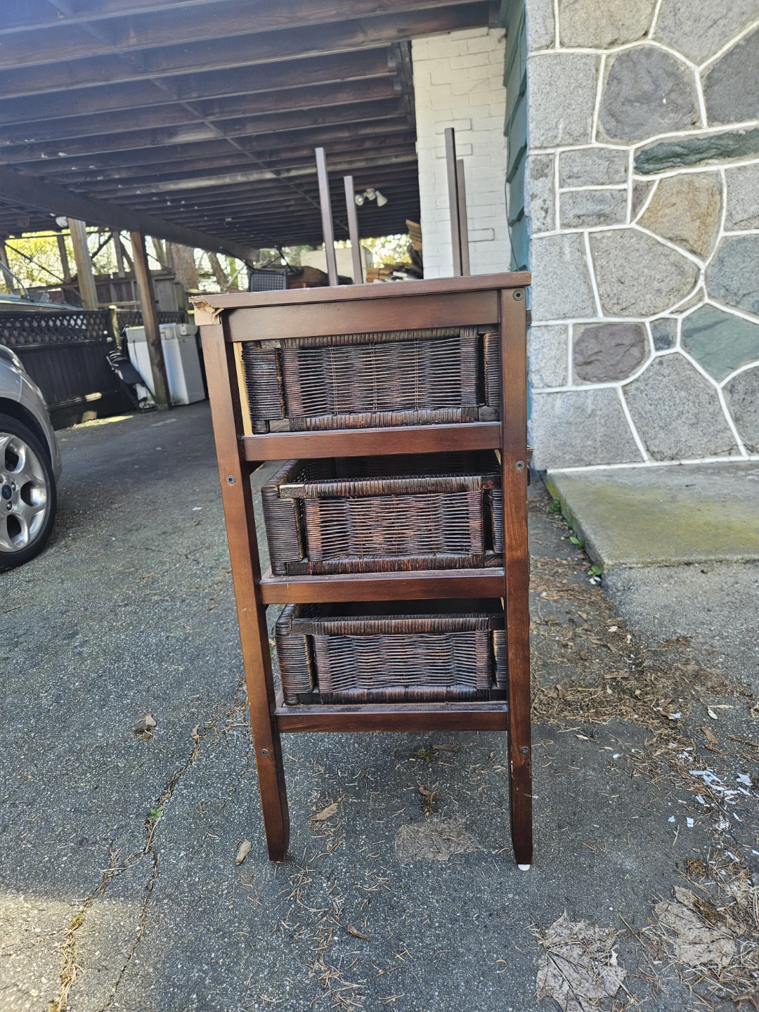 Wooden Dresser with Wicker Baskets - photo 4