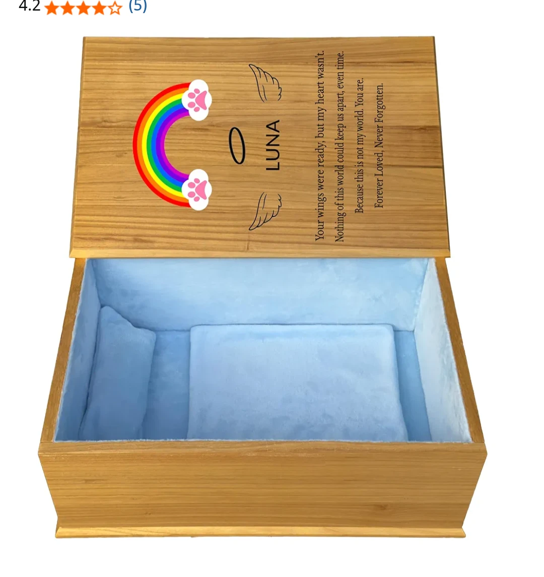 Pet Memorial Keepsake Box