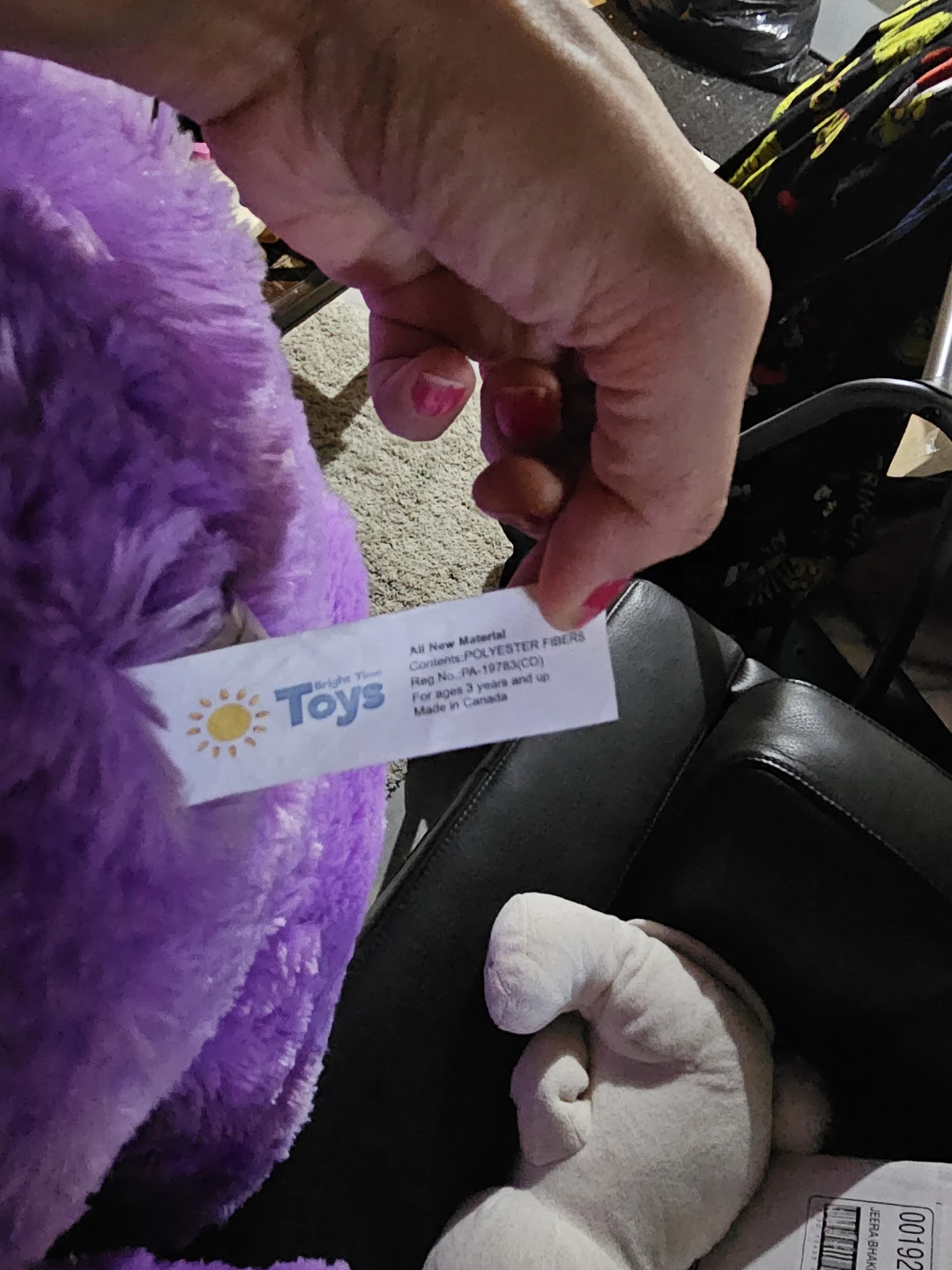 Bright Time Toys Purple Teddy Bear with Heart - photo 2